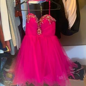pink hoco dress